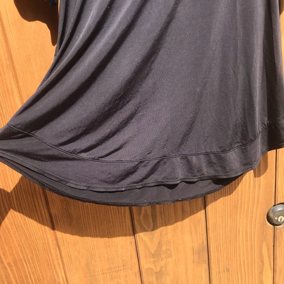 Black Flowy Scoop Neck Tee Anne Klein - Picture 5 of 6